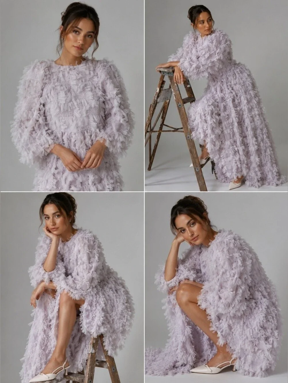 ASOS EDITION Lilac Mesh Oversized Midaxi Dress NWT